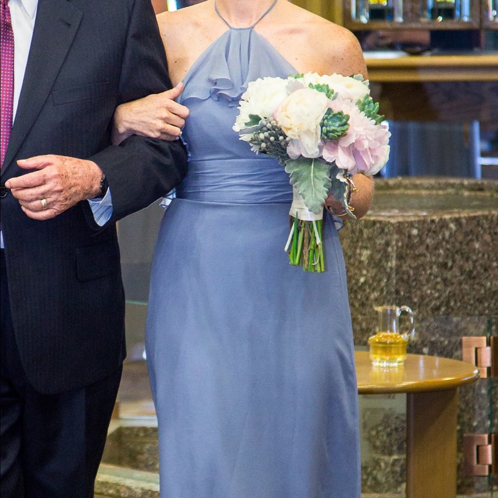 Amsale Chiffon Periwinkle Bridesmaids dress